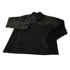 Propper Tactical Quarter Zip Pullover Mens XL Black Fleece Nylon Overlay Jacket